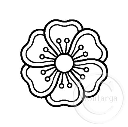 3441 C - Layering Flower Rubber Stamp