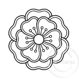 3442 G - Layering Flower Rubber Stamp