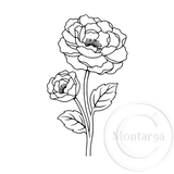 3448 GG - Old Fashioned Rose Rubber Stamp