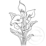 3458 GG - Lilies Rubber Stamp