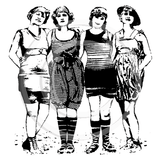 3506 H - Beach Ladies Rubber Stamp