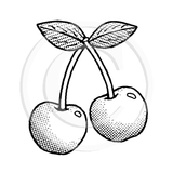 3775 C - Cherries Rubber Stamp