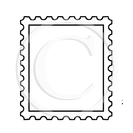 3820 C - Postage Stamp Rubber Stamp
