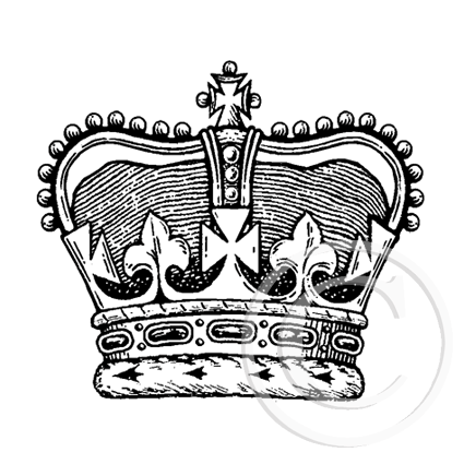 3846 C - Crown Rubber Stamp