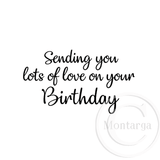 3949 E - Sending Love on Your Birthday Rubber Stamp