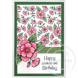 3460 G - Blossom Flower Rubber Stamp