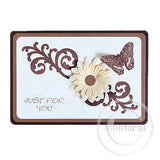 1376 D or G Butterfly Rubber Stamp