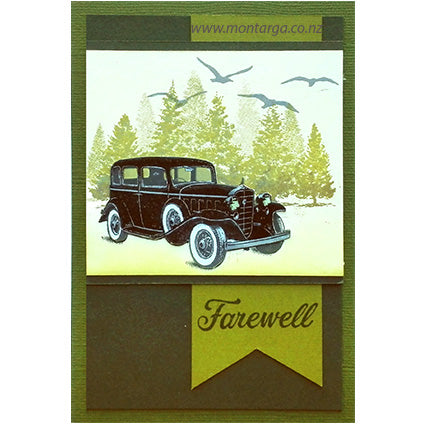 2852 B - Farewell Rubber Stamp