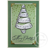 2379 GG - Music Christmas Tree Rubber Stamp