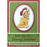 2392 G - Christmas Cat Rubber Stamp