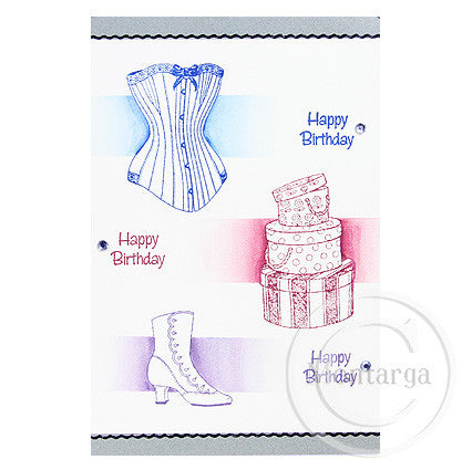 1656 E or GG - Hat Boxes Rubber Stamp