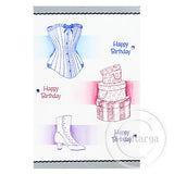 1667 C - Ladies Boot Rubber Stamp