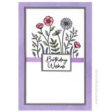 3464 G - Flower Patch Rubber Stamp