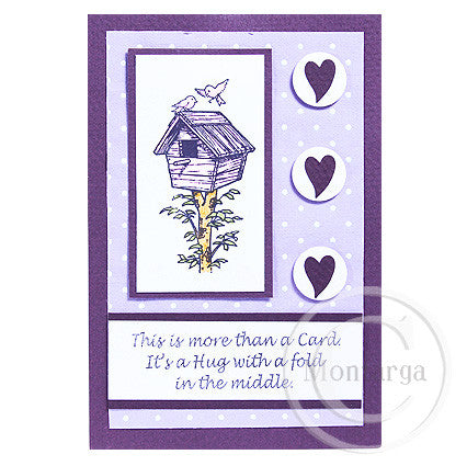 2955 BB - Hug with Fold Rubber Stamp