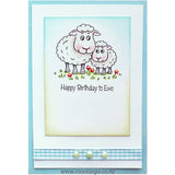 2790 B - Happy Birthday to Ewe Rubber Stamp