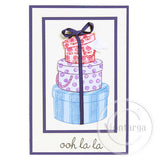 1656 E or GG - Hat Boxes Rubber Stamp