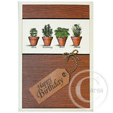 3289 FF - Herbs in Pots Rubber Stamp