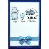 3616 GG - Hippo Birdie Two Ewe Rubber Stamp