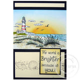 2752 D - Brighter Because of You Rubber Stamp