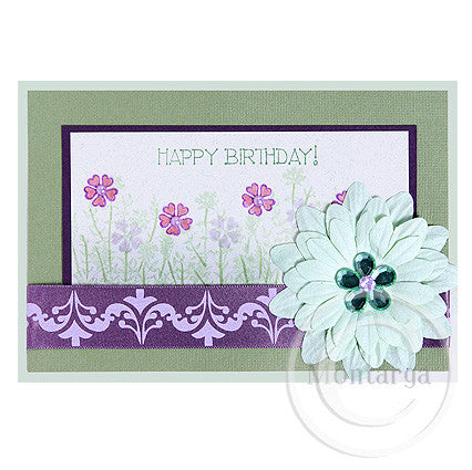 3267 F - Wildflowers Rubber Stamp