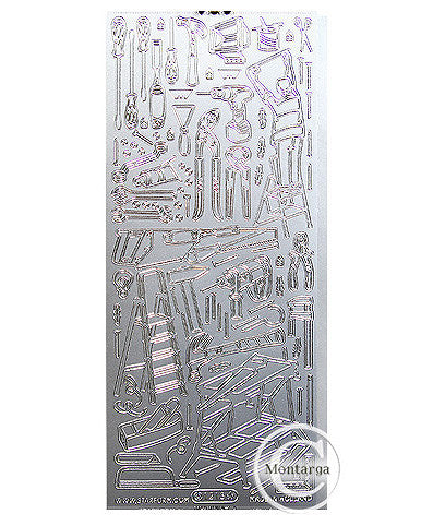PeelCraft Stickers - DIY Tools - Silver PC1213S