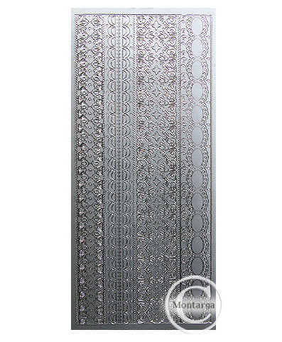 PeelCraft Stickers - Lacy Borders - Silver PC2462S