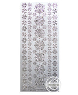 PeelCraft Stickers - Snowflakes Ornate - Silver PC8504S