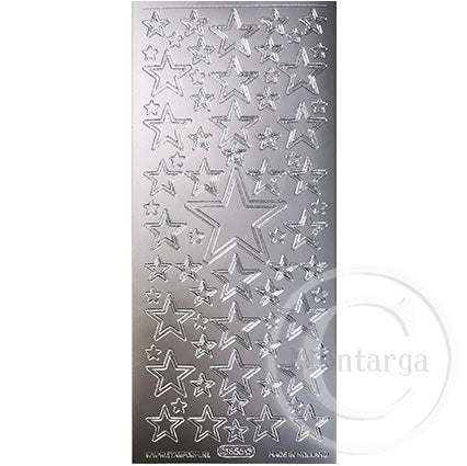 PeelCraft Stickers - Stars - Silver PC856S