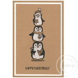 2408 FFF - Christmas Penguins Rubber Stamp