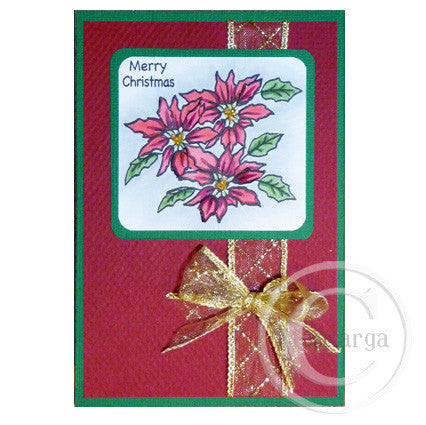 2219 G - Poinsettia Rubber Stamp