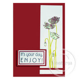 3268 FFF - Poppies silhouette Rubber Stamp
