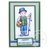2748 B - Happy Retirement Rubber Stamp