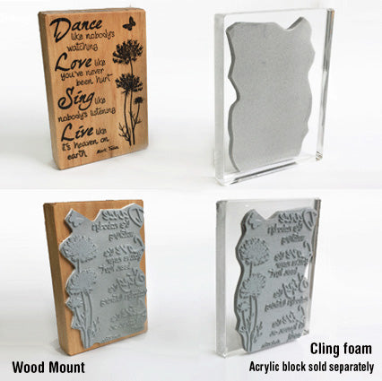0972 A - Solid Leaf Rubber Stamps