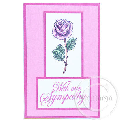 2824 FF - With Sympathy Rubber Stamp