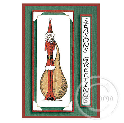2297 FFF - Skinny Santa Rubber Stamp