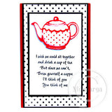 3843 F - Cup of Tea Saying Rubber Stamp