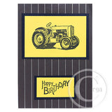 0170 E - Vintage Happy Birthday Rubber Stamp