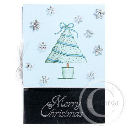 2298 G - Christmas Tree with Bow Rubber Stamp