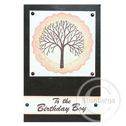 3935 H - Doily Rubber Stamp