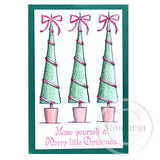 2296 FFF or BB - Skinny Christmas Tree Rubber Stamp