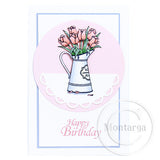 3284 G - Tulips in Jug Rubber Stamp