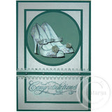 3857 F - High Heel Shoes Rubber Stamp