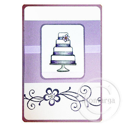 3041 E - Wedding Cake Rubber Stamps