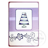 3041 E - Wedding Cake Rubber Stamps
