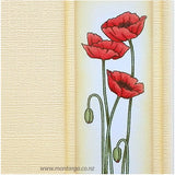 Card Sample - Poppies - Pale Yellow