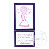 2162 E - Joy Is The Spirit Of Christmas Wording Rubber Stamp