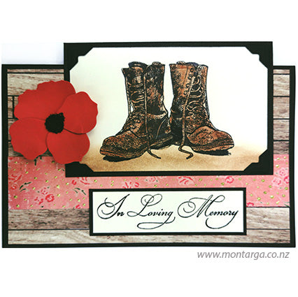 3832 G - Boots Rubber Stamp Rubber Stamp