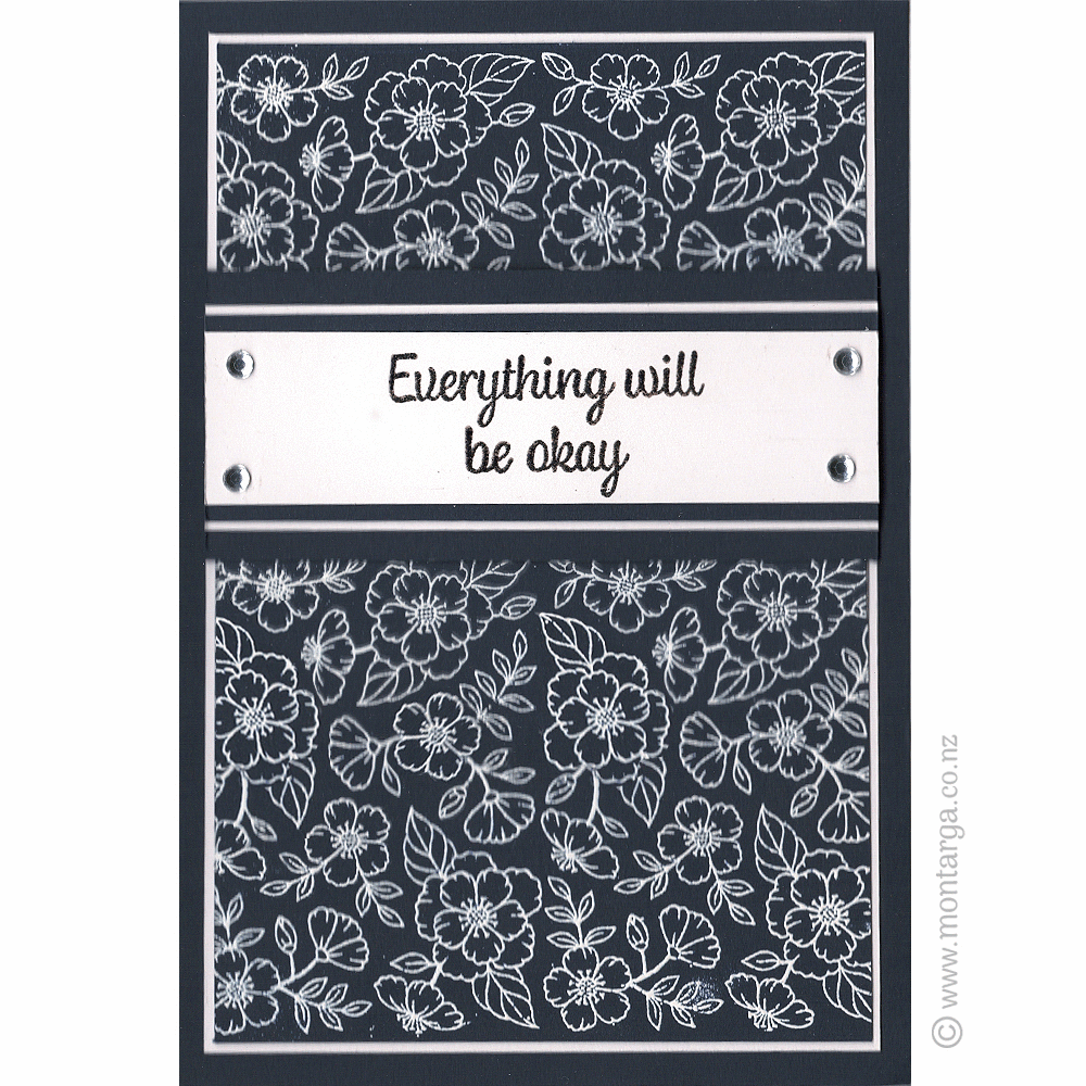 2861 B - Everything Will Be Okay Wording Rubber Stamp