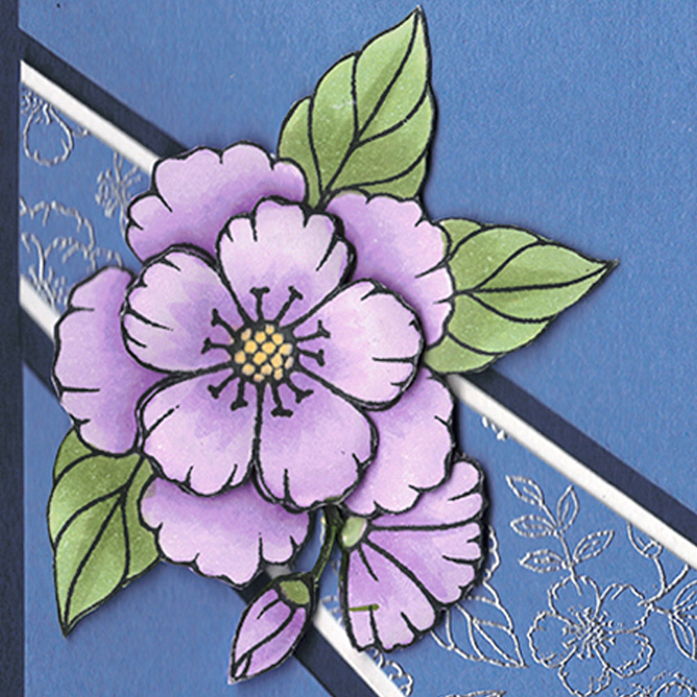 Card Sample - Blossom - blue