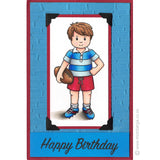 3537 GG - Rugby Boy Rubber Stamp